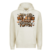 Oatmeal Heather made with melanin always poppin' Premium Hoodie - LillyAllenDesigns
