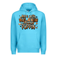 Ocean Blue made with melanin always poppin' Premium Hoodie - LillyAllenDesigns