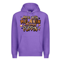 Purple made with melanin always poppin' Premium Hoodie - LillyAllenDesigns