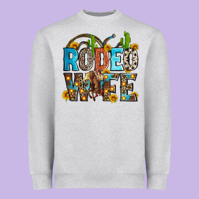 Rodeo Wife Heavyweight Sweatshirt Designed By Zillion Design Studio