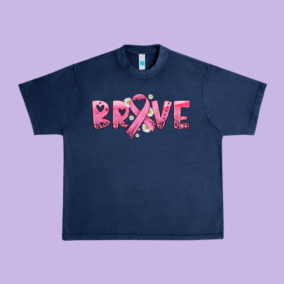 Brave With Ribbon Urban Heavy Tee Designed By Hra Design Shop