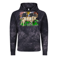 Cloud Black charolais bull black angus cattle and bull with barnyard and cowhide Vintage Hoodie - RanaPortraitStore
