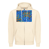 Sandshell leopard background turquoise and gold 3200x2400 Zipper Hoodie - AdoDesignShop