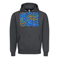 Smoke leopard background turquoise and gold 3200x2400 Zipper Hoodie - AdoDesignShop