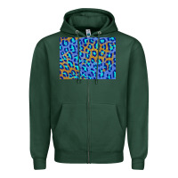 Sports Green leopard background turquoise and gold 3200x2400 Zipper Hoodie - AdoDesignShop