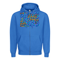 True Royal leopard background turquoise and gold 3200x2400 Zipper Hoodie - AdoDesignShop
