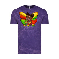 Cloud Purple juneteenth butterfly black girl Vintage Tee - HRA Design Shop