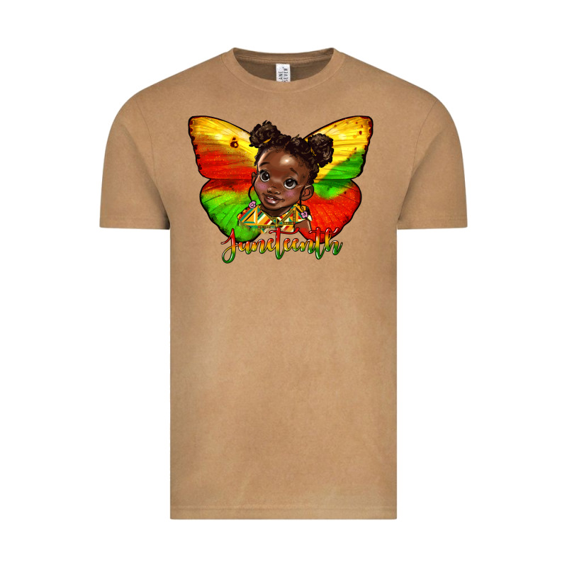 Juneteenth Butterfly Black Girl Vintage Tee by HRA Design Shop | Teevron