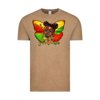 Vintage Coffee juneteenth butterfly black girl Vintage Tee - HRA Design Shop