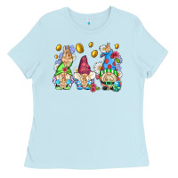 Baby Blue easter gnome with eggs Ladies Tee - AdoDesignShop
