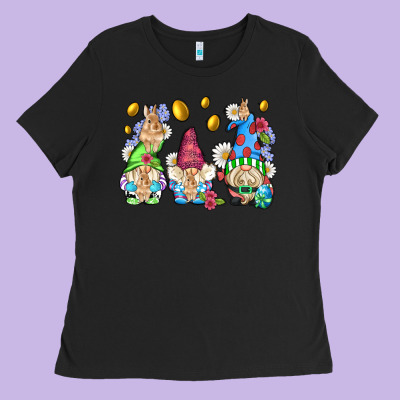 Easter Gnome With Eggs Ladies Tee Designed By Adodesignshop