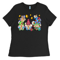 Black easter gnome with eggs Ladies Tee - AdoDesignShop
