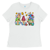 White easter gnome with eggs Ladies Tee - AdoDesignShop