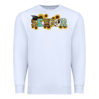 White senior 2025 sunflowers Premium Sweatshirt - NancyCooperArtShop