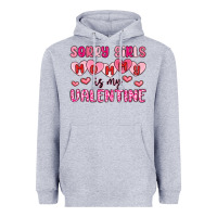 Heather Grey sorry girls mommy is my valentine Heavyweight Hoodie - MaliasSmallBusiness