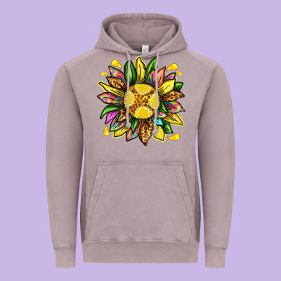 Lemon Sunflower Vintage Hoodie Designed By Texasbilliewilder