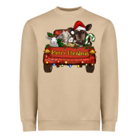 Mushroom merry christmas truck animals Heavyweight Sweatshirt - RanaPortraitStore