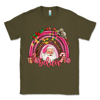 Army Green pink christmas believe  rainbow Classic Tee - AdoDesignShop
