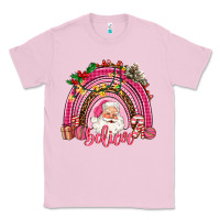 Bubblegum Pink pink christmas believe  rainbow Classic Tee - AdoDesignShop