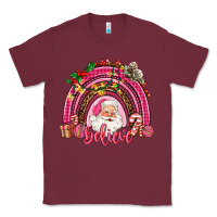 Burgundy pink christmas believe  rainbow Classic Tee - AdoDesignShop