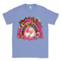 Colony Blue pink christmas believe  rainbow Classic Tee - AdoDesignShop