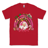 Red pink christmas believe  rainbow Classic Tee - AdoDesignShop