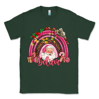 Sports Green pink christmas believe  rainbow Classic Tee - AdoDesignShop