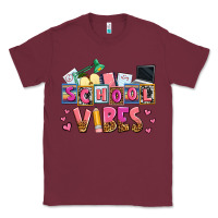 Burgundy school vibes Classic Tee - AdoDesignShop