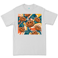 Dove Grey football smiley face Premium Tee - BarkalooDesign
