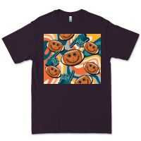 Plum football smiley face Premium Tee - BarkalooDesign