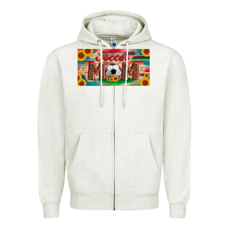 Soccer Mom With Ball And Sunflower And Serape Licanse Plate Zipper Hoodie by Artiststas | Teevron