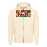 Sandshell soccer mom with ball and sunflower and serape licanse plate Zipper Hoodie - Artiststas