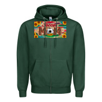Sports Green soccer mom with ball and sunflower and serape licanse plate Zipper Hoodie - Artiststas
