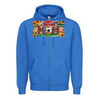 True Royal soccer mom with ball and sunflower and serape licanse plate Zipper Hoodie - Artiststas