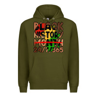 Army Green black history month Premium Hoodie - LillyAllenDesigns