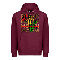 Burgundy black history month Premium Hoodie - LillyAllenDesigns