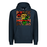 Navy black history month Premium Hoodie - LillyAllenDesigns