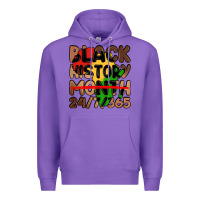 Purple black history month Premium Hoodie - LillyAllenDesigns