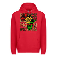 Red black history month Premium Hoodie - LillyAllenDesigns