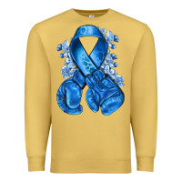 Antique Gold Blue ribbon with boxing gloves Premium Sweatshirt - NancyCooperArtShop