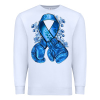 White Blue ribbon with boxing gloves Premium Sweatshirt - NancyCooperArtShop