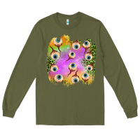 Army Green eyes leopard halloween patch Long Sleeve Tee - BundleAndBundleShop