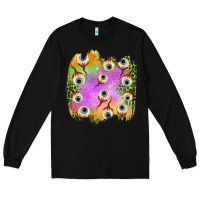 Black eyes leopard halloween patch Long Sleeve Tee - BundleAndBundleShop