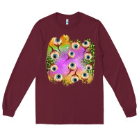 Burgundy eyes leopard halloween patch Long Sleeve Tee - BundleAndBundleShop