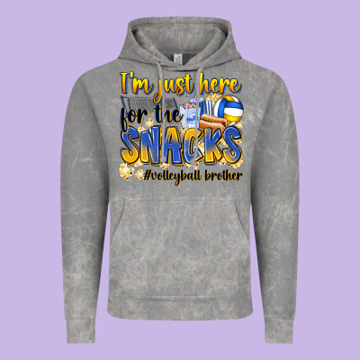 I'm Just Here For The Snacks #volleyball Brother Vintage Hoodie Designed By Zillion Design Studio