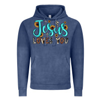 Vintage Denim jesus loves you Vintage Hoodie - JahusDesignShop