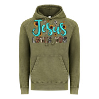 Vintage Olive jesus loves you Vintage Hoodie - JahusDesignShop