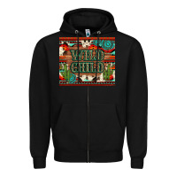 Black wild chıld aztec gemstone and cactus Zipper Hoodie - Artiststas