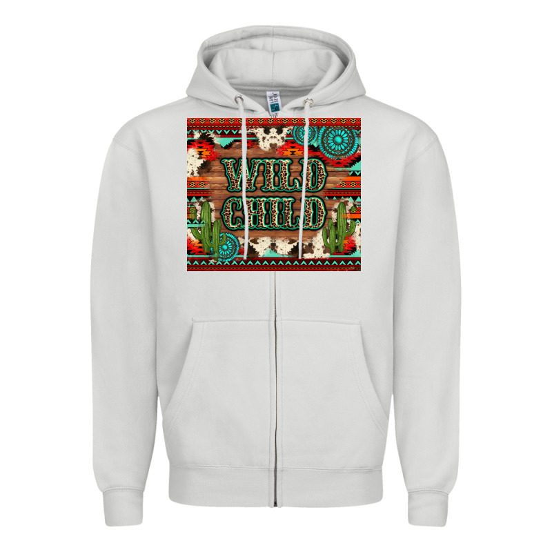 Wild Chıld Aztec Gemstone And Cactus Zipper Hoodie by Artiststas | Teevron
