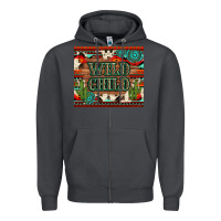 Smoke wild chıld aztec gemstone and cactus Zipper Hoodie - Artiststas